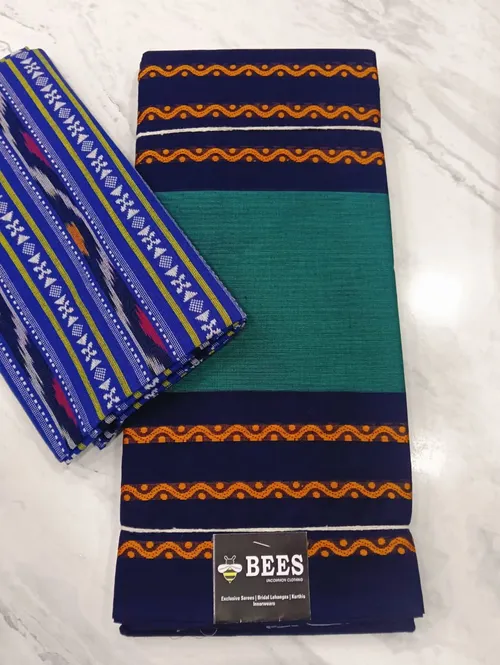 Chettinatu cotton A02107(Blue Orange)